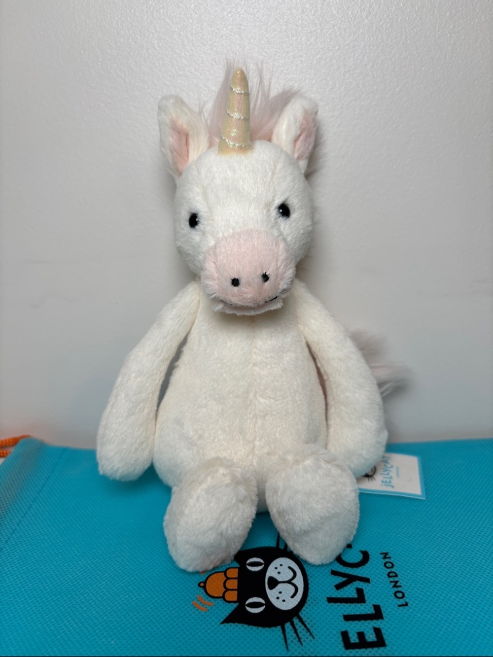 US Seller Jellycat  BASHFUL UNICORN - Small 8" - Authentic - BNWT - W./Dust Bag